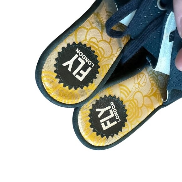 Fly London Peep Toe Lace Up Wedge Sandals Nubuck Suede Size 36 5.5 Women's - Picture 10 of 12